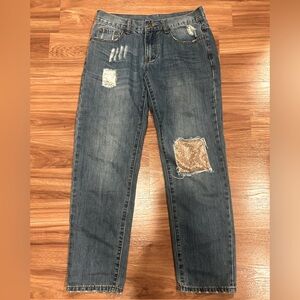 Anthropologie Sadie & Sage Distressed Straight Leg Jeans Women’s Size Small
